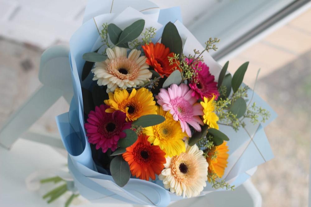 Букет цветов из: Герберы в Урожайном