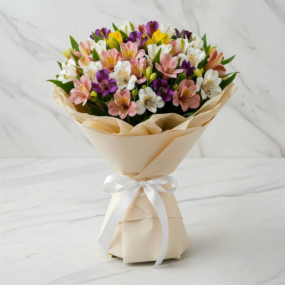 Букет цветов из: Альстромерии в Урожайном