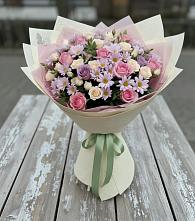 Букет цветов из:  Розы и Хризантемы в Урожайном