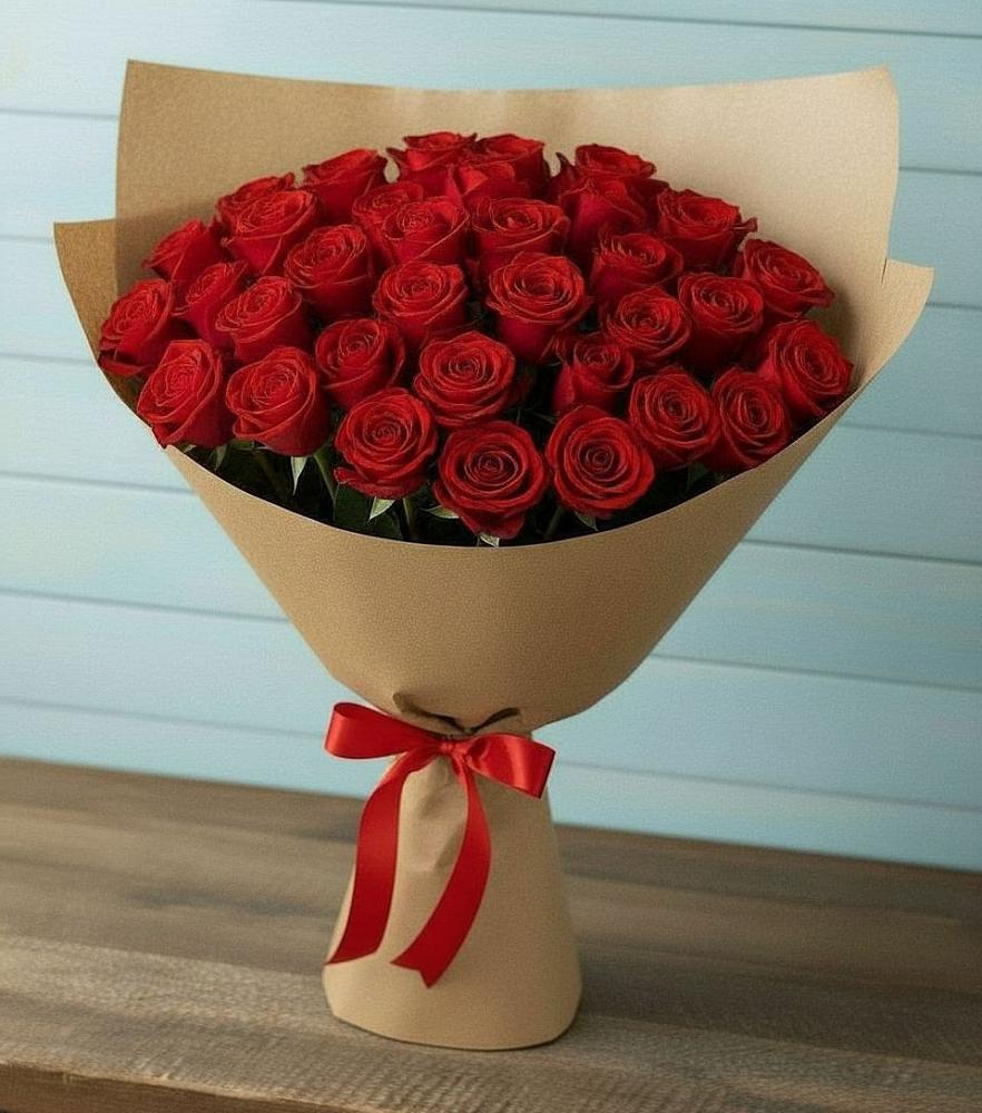 Букет Красные розы Милано в Урожайном