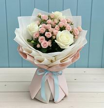 Букет цветов из:  Розы в Урожайном