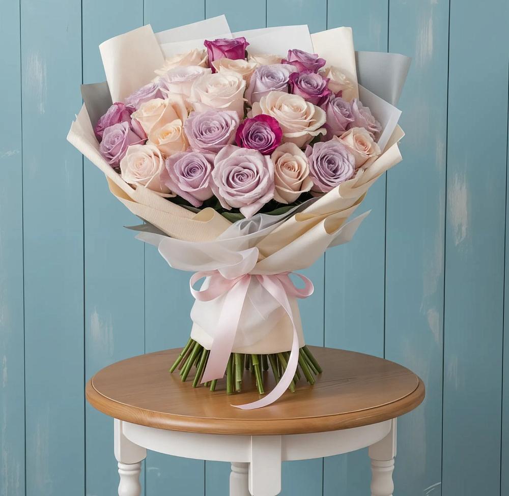 Букет цветов из: Розы в Урожайном