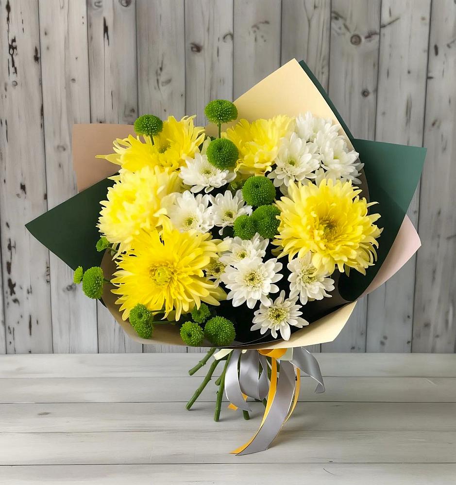 Букет цветов из: Хризантемы в Урожайном