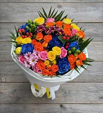 Букет цветов из:  Розы и Хризантемы в Урожайном