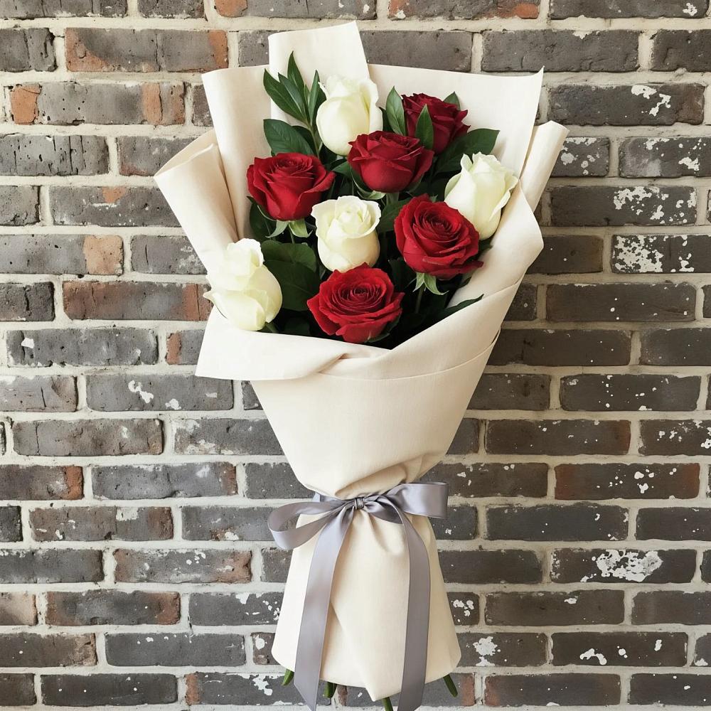 Букет цветов из: Розы в Урожайном