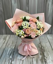 Букет цветов из:  Гвоздики, Розы и Хризантемы в Урожайном