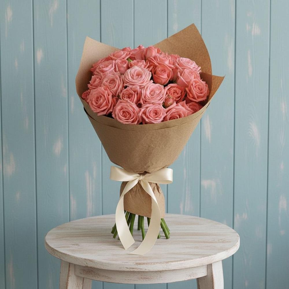 Букет цветов из: Розы в Урожайном