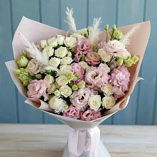 Букет цветов из:  Альстромерии и Розы в Урожайном